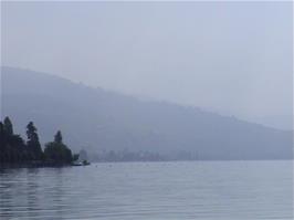Lake Geneva as seen from Place du Vieux-Port, Lausanne, 2.3 miles from the hostel